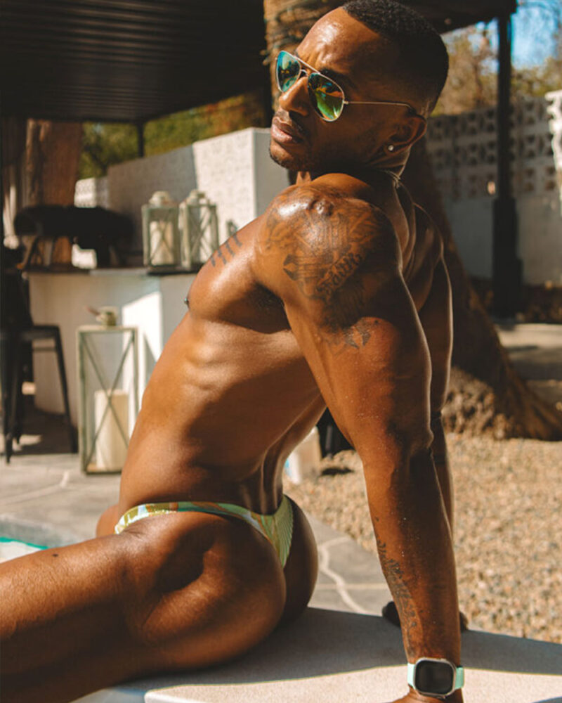 Pastel Swirl - Side View - Custom Thongs - Battle Gear AZ
