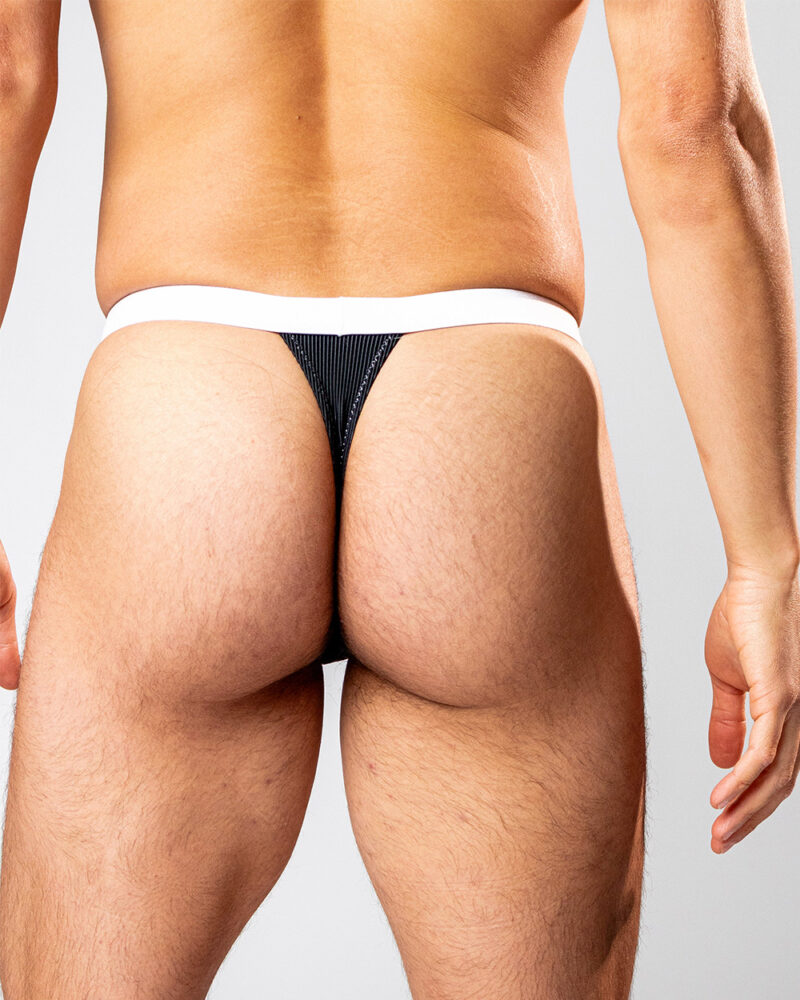 Ribbed Edition - Midnight Thong - Back View Waist