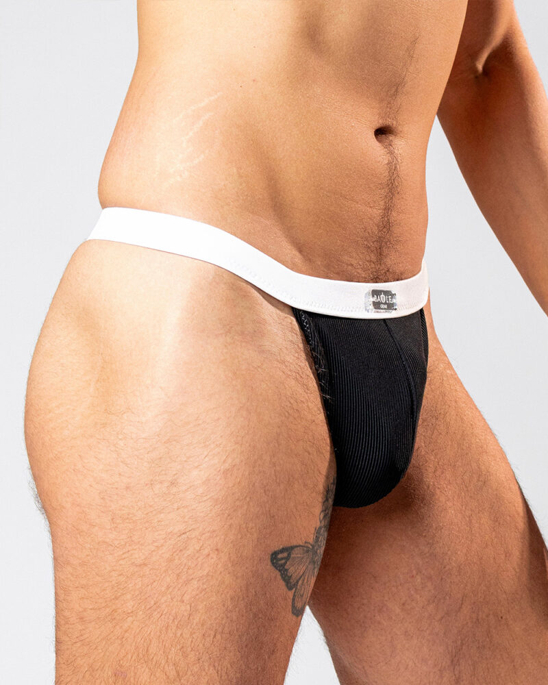 Ribbed Edition - Midnight Thong - Side View Waist