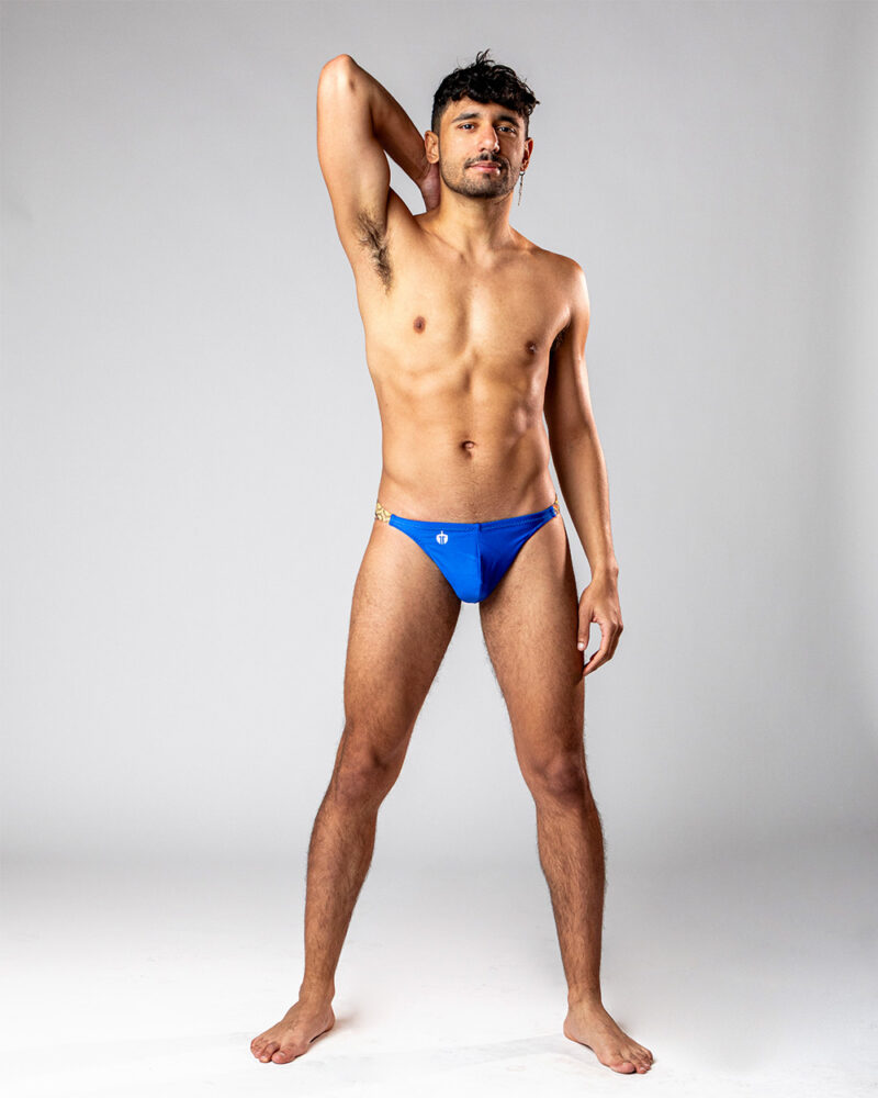 Florascape Blue Swimsuit - Front View Full Body