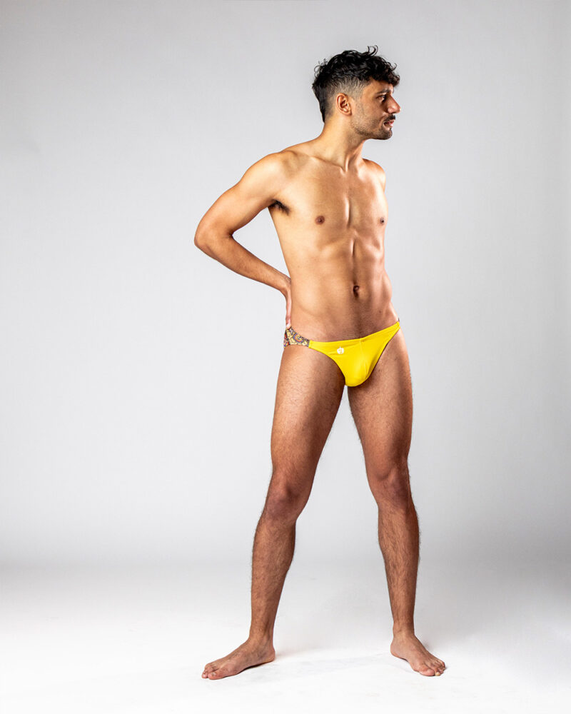 Florascape Yellow Swimsuit - Front View Full Body