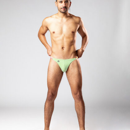 Lime Spring Swimsuit - Front View Full Body