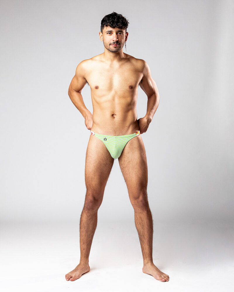 Lime Spring Swimsuit - Front View Full Body