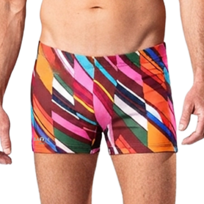 Swimsuit Pride Trunks Rainbow Glitch