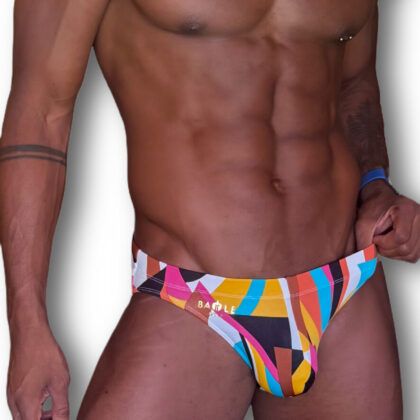 Briefs Geometric Spectrum - Battle Gear AZ - Full Front | Battle Swim Gear | Swimsuits